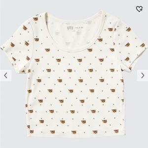 Paul & Joe and Uniqlo collab off white and cute cats baby t-shirt NWT